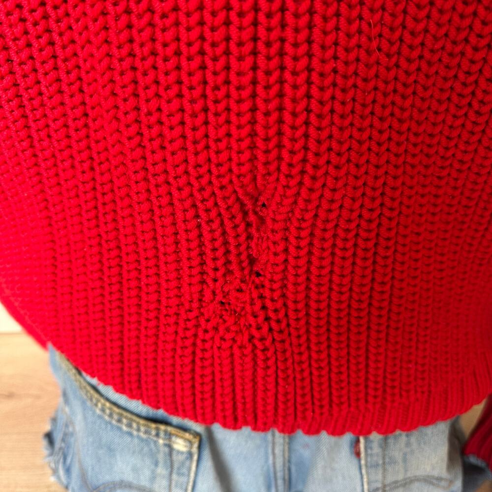 Jason Wu Red Turtleneck Sweater MEDIUM Slouchy So… - image 10